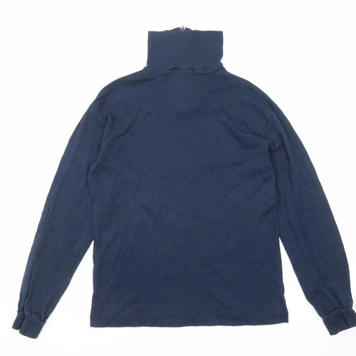 Steiner Womens Blue Cotton Pullover Sweatshirt Size S Zip