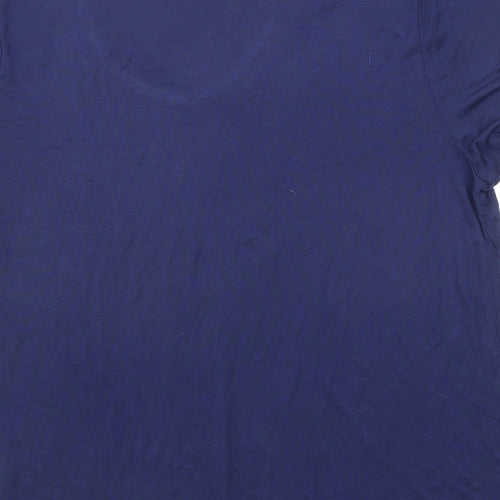 Peter Alexander Womens Blue Modal Basic T-Shirt Size XL V-Neck