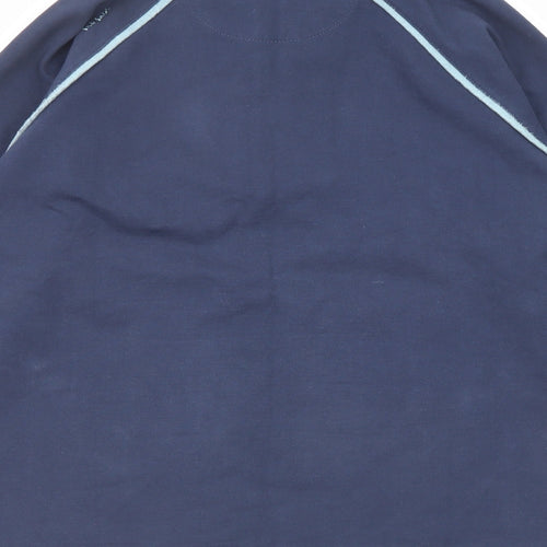 Fat Face Womens Blue Cotton Pullover Sweatshirt Size 10 Zip