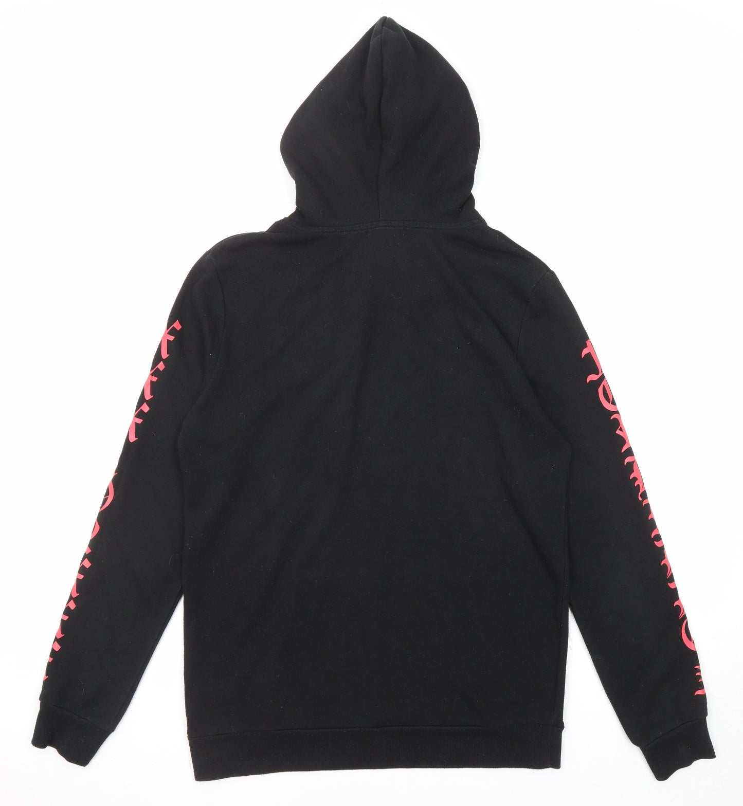 New Look Mens Black Polyester Pullover Hoodie Size M