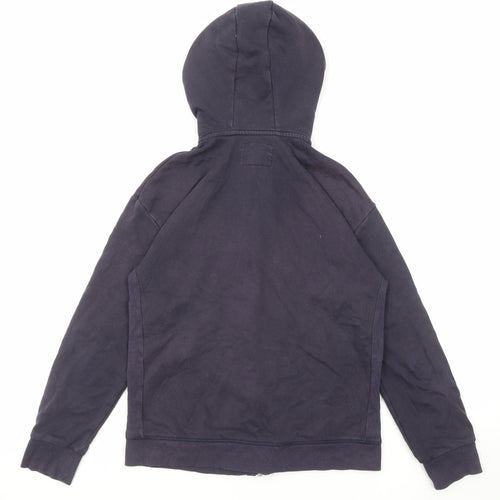 Marks and Spencer Boys Blue Cotton Full Zip Hoodie Size 12-13 Years Zip