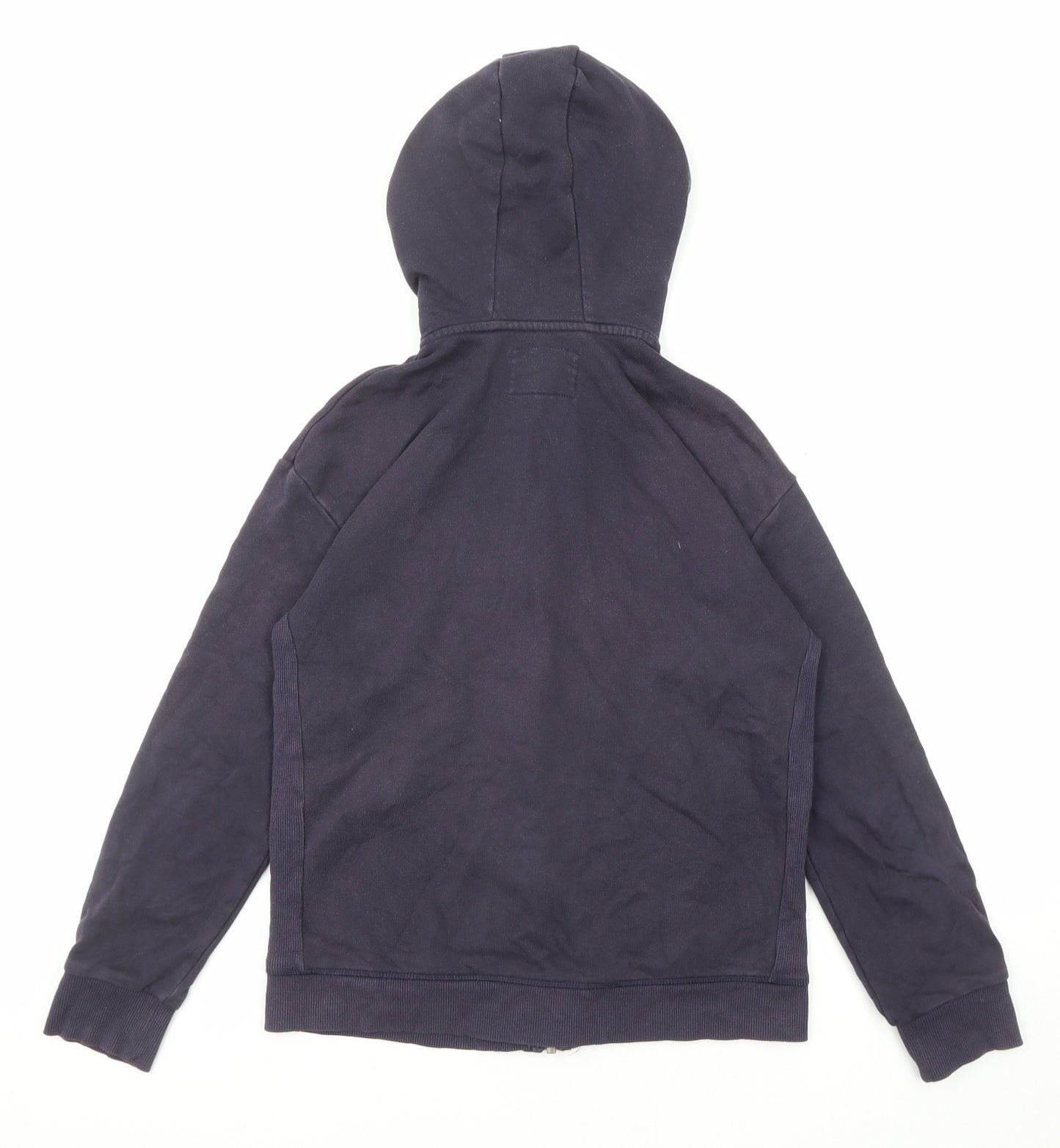 Marks and Spencer Boys Blue Cotton Full Zip Hoodie Size 12-13 Years Zip