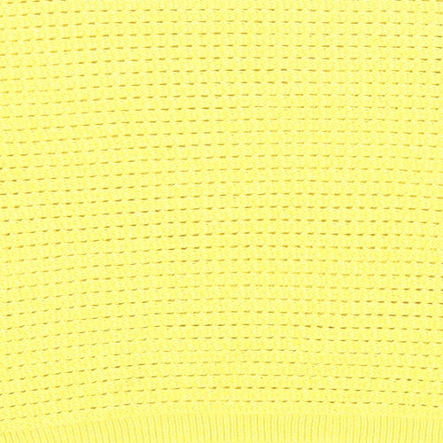 Marks and Spencer Womens Yellow Round Neck Acrylic Pullover Jumper Size L
