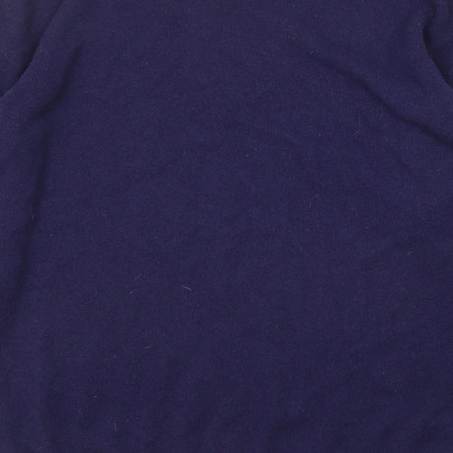 Ashworth-Callaway Golf Mens Blue Crew Neck Wool Pullover Jumper Size L Long Sleeve