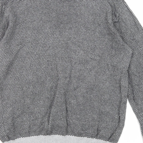 Kangol Mens Grey Collared Cotton Henley Jumper Size 2XL Long Sleeve