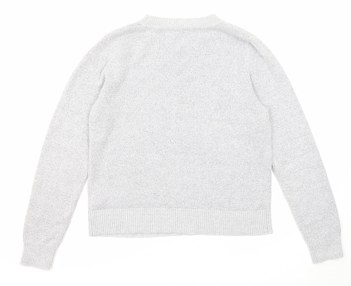 Oasis Womens Grey Round Neck Acrylic Pullover Jumper Size M - Tre's Lovely