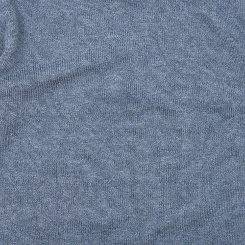H&M Mens Blue Crew Neck Polyester Pullover Jumper Size M Long Sleeve