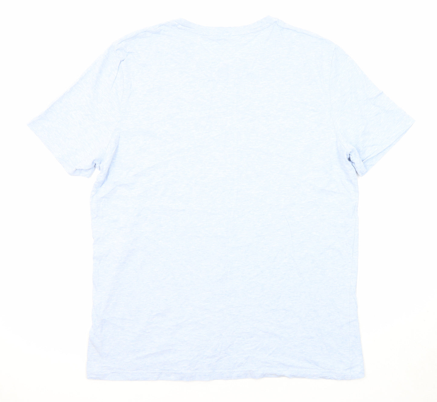 Marks and Spencer Mens Blue Cotton T-Shirt Size XL Round Neck