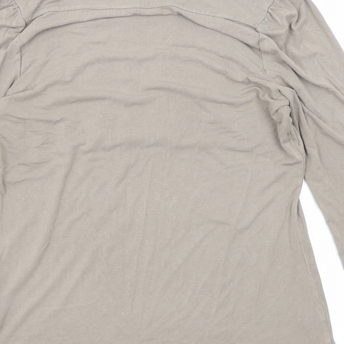 Marks and Spencer Womens Brown Viscose Basic Blouse Size 14 V-Neck