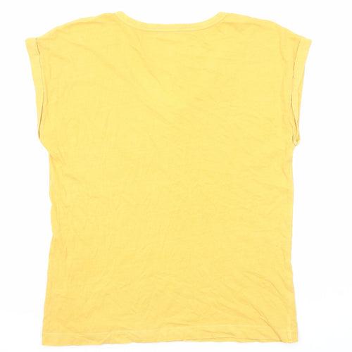 Gap Womens Yellow Cotton Basic Tank Size S Scoop Neck