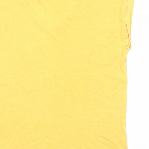 Gap Womens Yellow Cotton Basic Tank Size S Scoop Neck