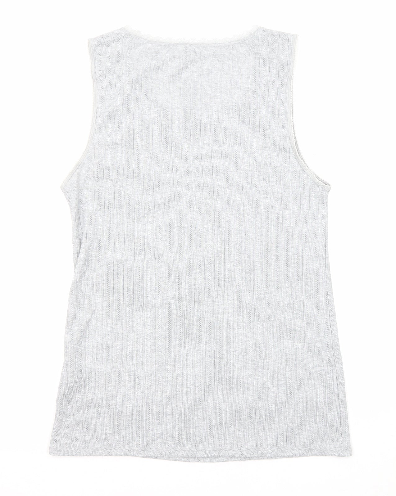 Marks and Spencer Womens Grey Polyester Basic Tank Size 22 Round Neck