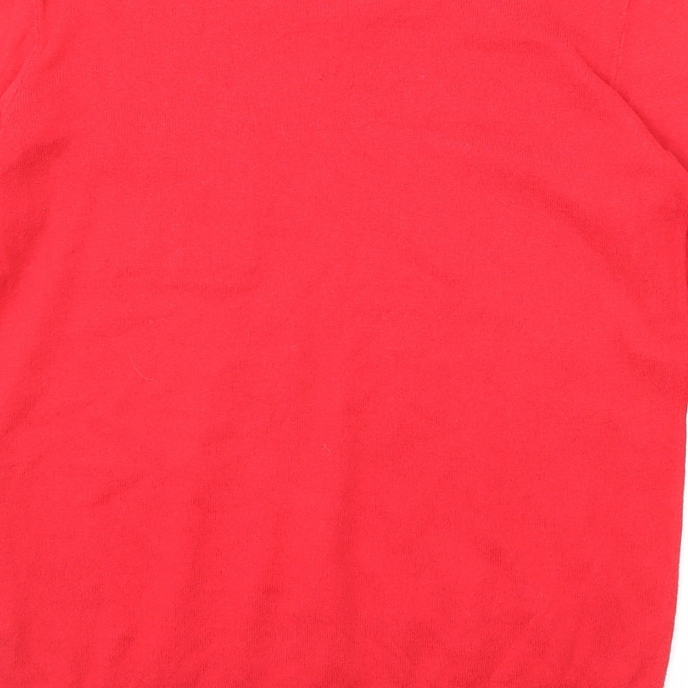Gap Womens Red Round Neck Cotton Pullover Jumper Size XS