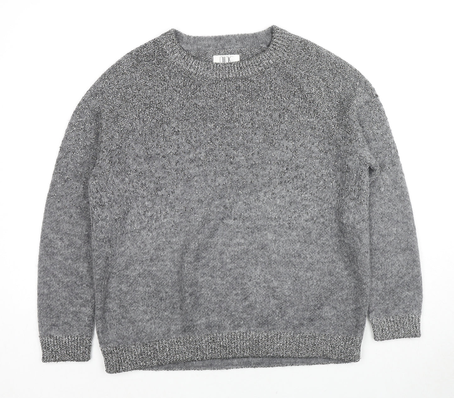 Debenhams Womens Grey Crew Neck Polyester Pullover Jumper Size 18