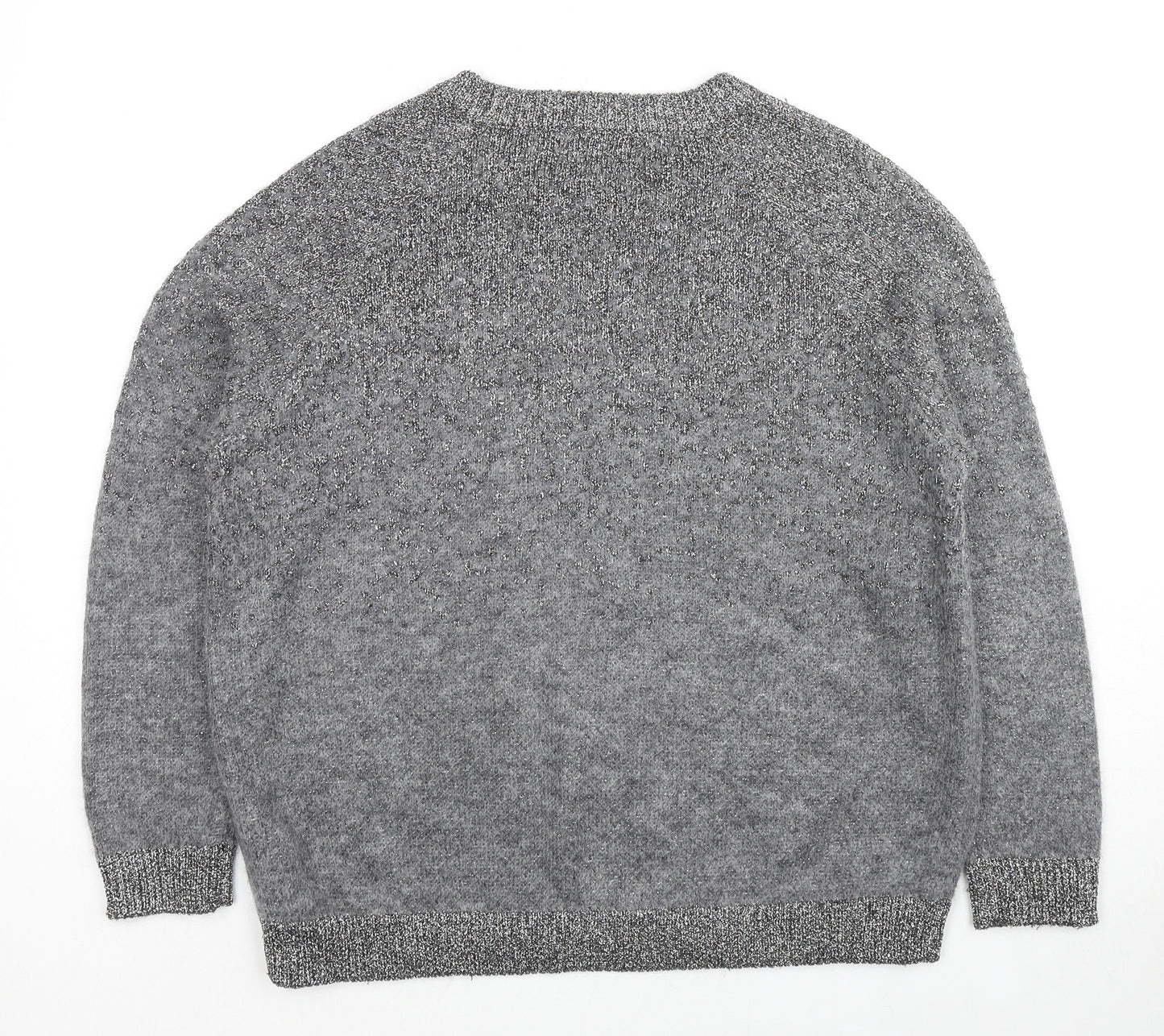 Debenhams Womens Grey Crew Neck Polyester Pullover Jumper Size 18