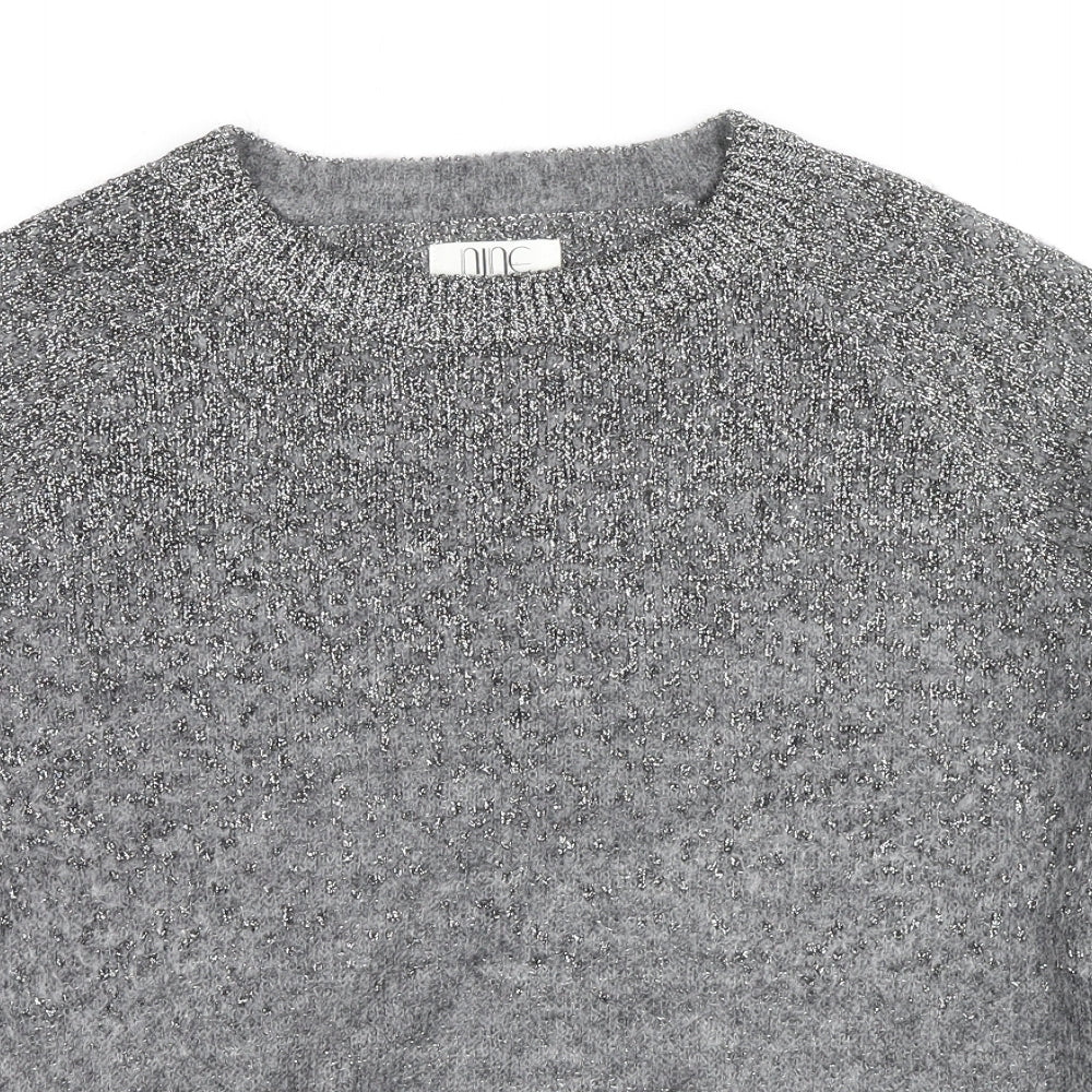 Debenhams Womens Grey Crew Neck Polyester Pullover Jumper Size 18