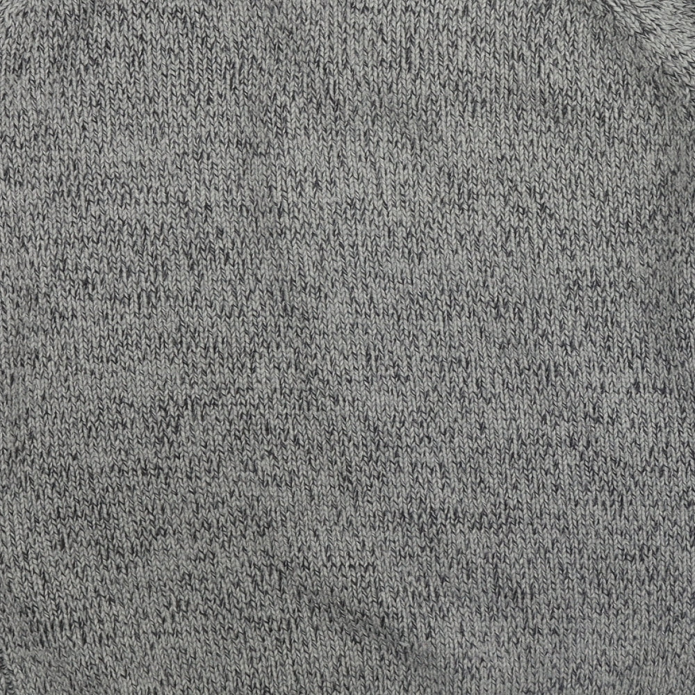 EWM Mens Grey Round Neck Acrylic Pullover Jumper Size M Long Sleeve