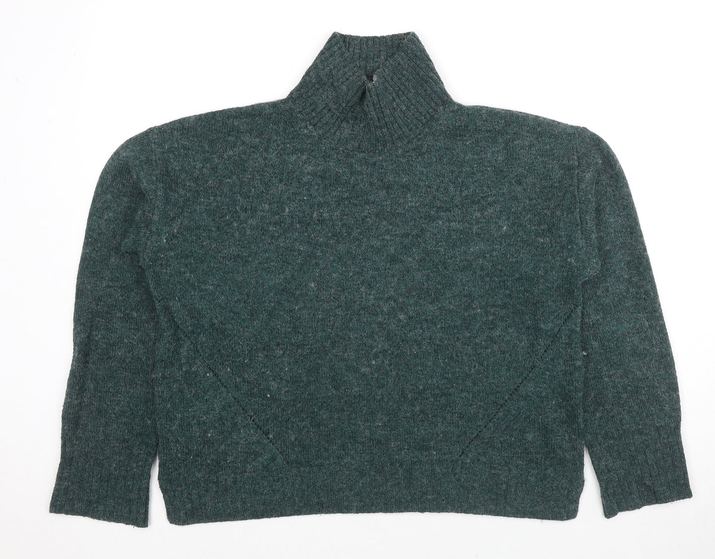 Albaray Womens Green High Neck Polyester Pullover Jumper Size 12