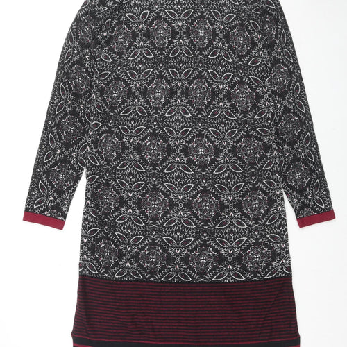 Scarlett Womens Multicoloured Geometric Cotton Kaftan Size 10 Round Neck Pullover