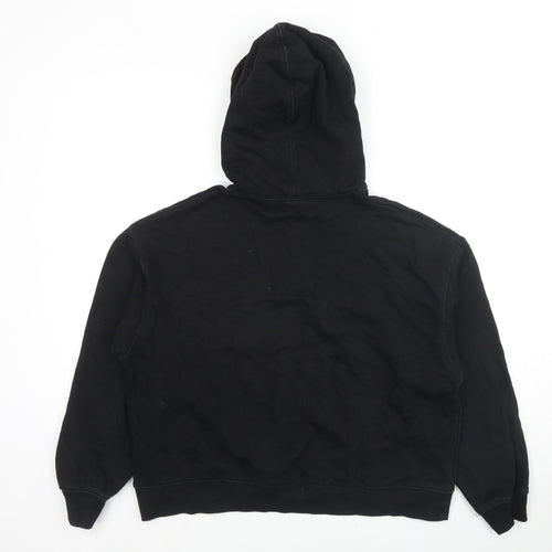 H&M Womens Black Cotton Pullover Hoodie Size S Pullover