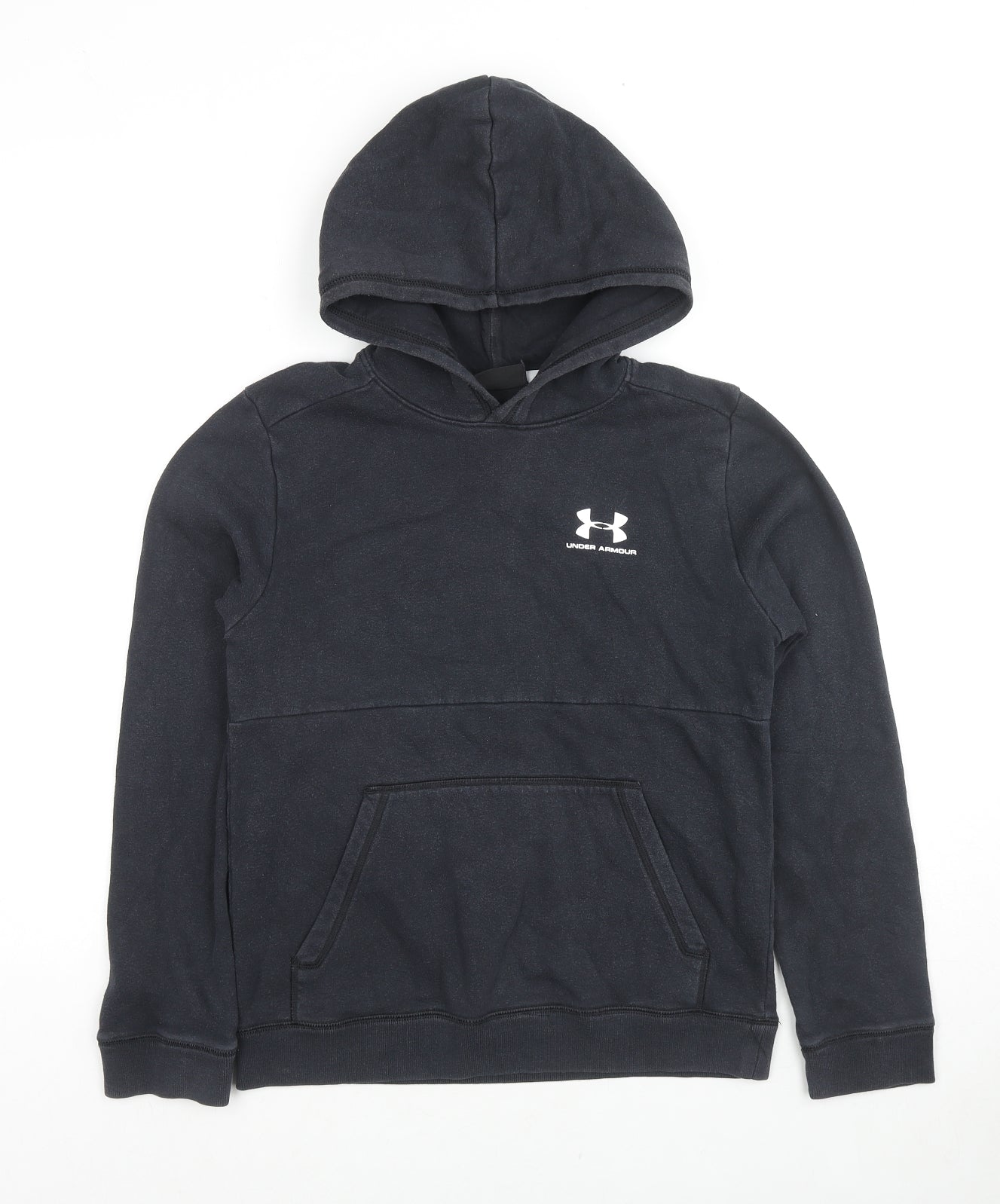 Under armour Boys Black Cotton Pullover Hoodie Size XL Pullover - Young XL