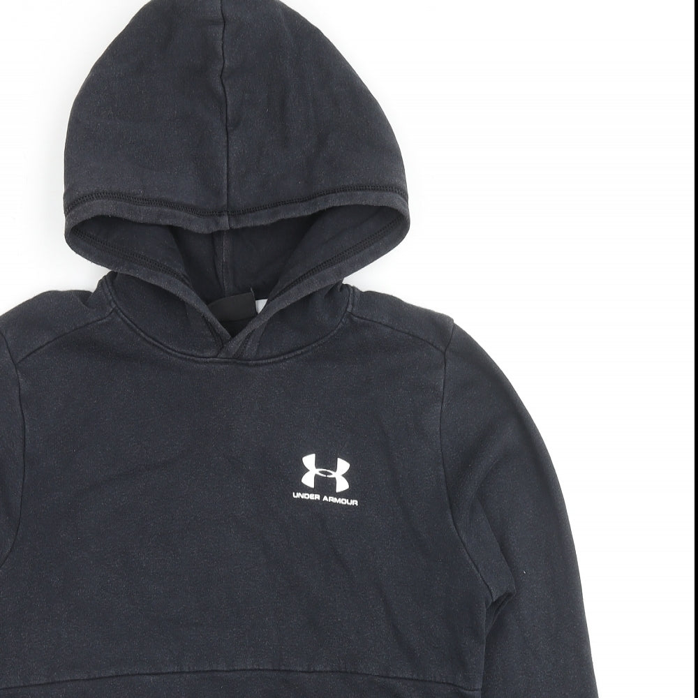 Under armour Boys Black Cotton Pullover Hoodie Size XL Pullover - Young XL