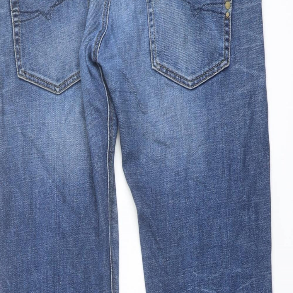 Diesel Mens Blue Cotton Straight Jeans Size 34 in L32 in Regular Button