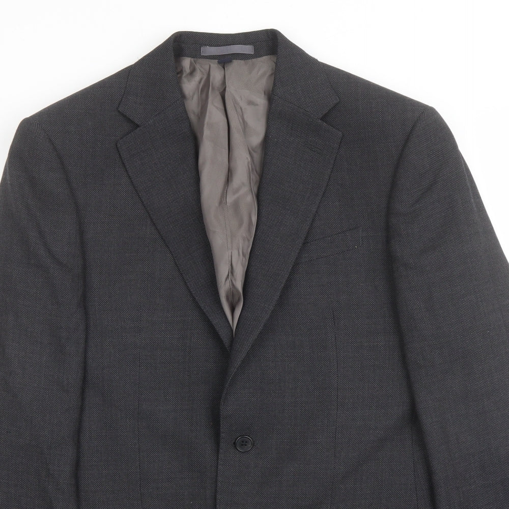 Marks and Spencer Mens Grey Wool Jacket Suit Jacket Size 38 Regular