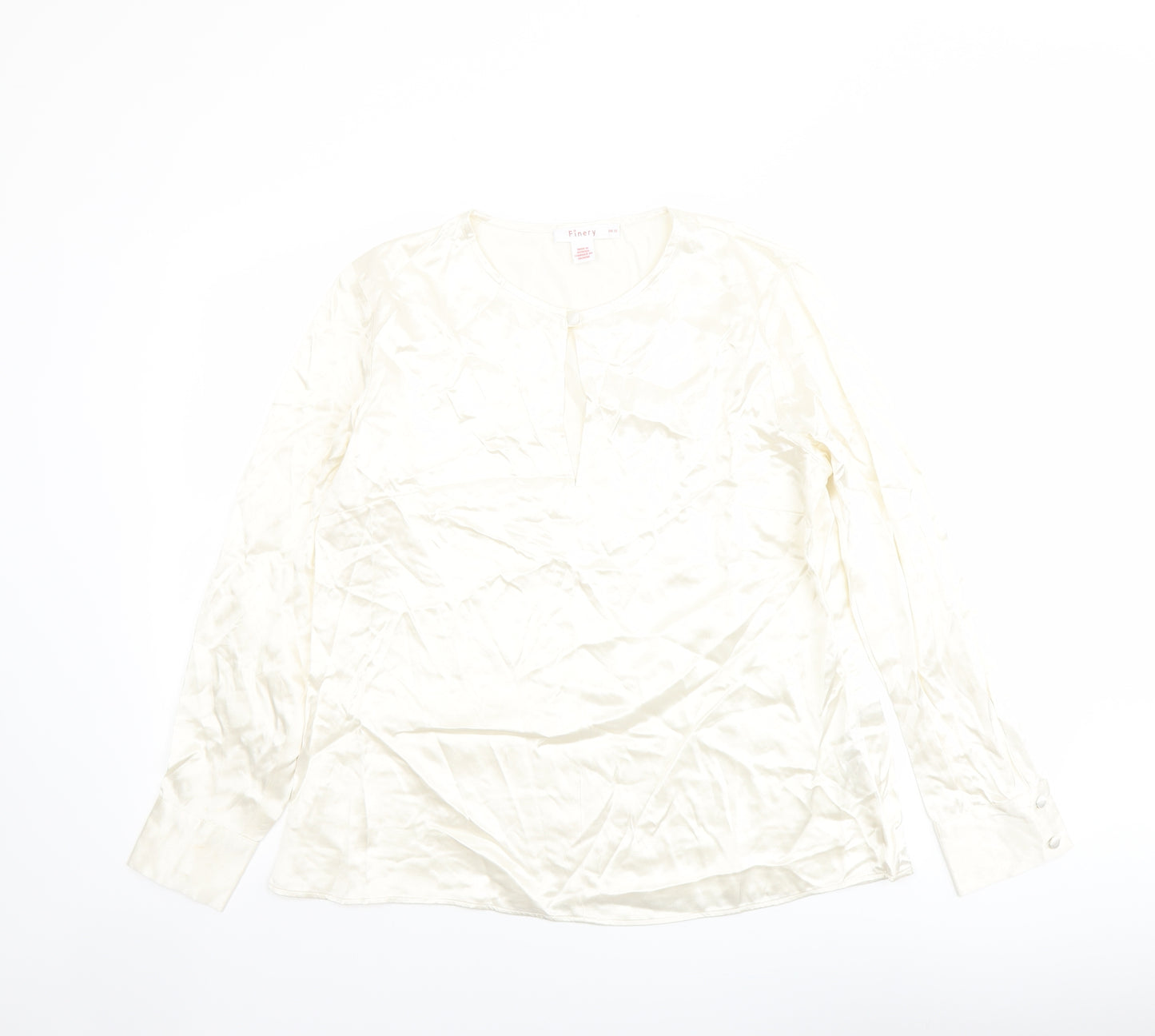 Finery Womens Ivory Viscose Basic Blouse Size 12 Roll Neck
