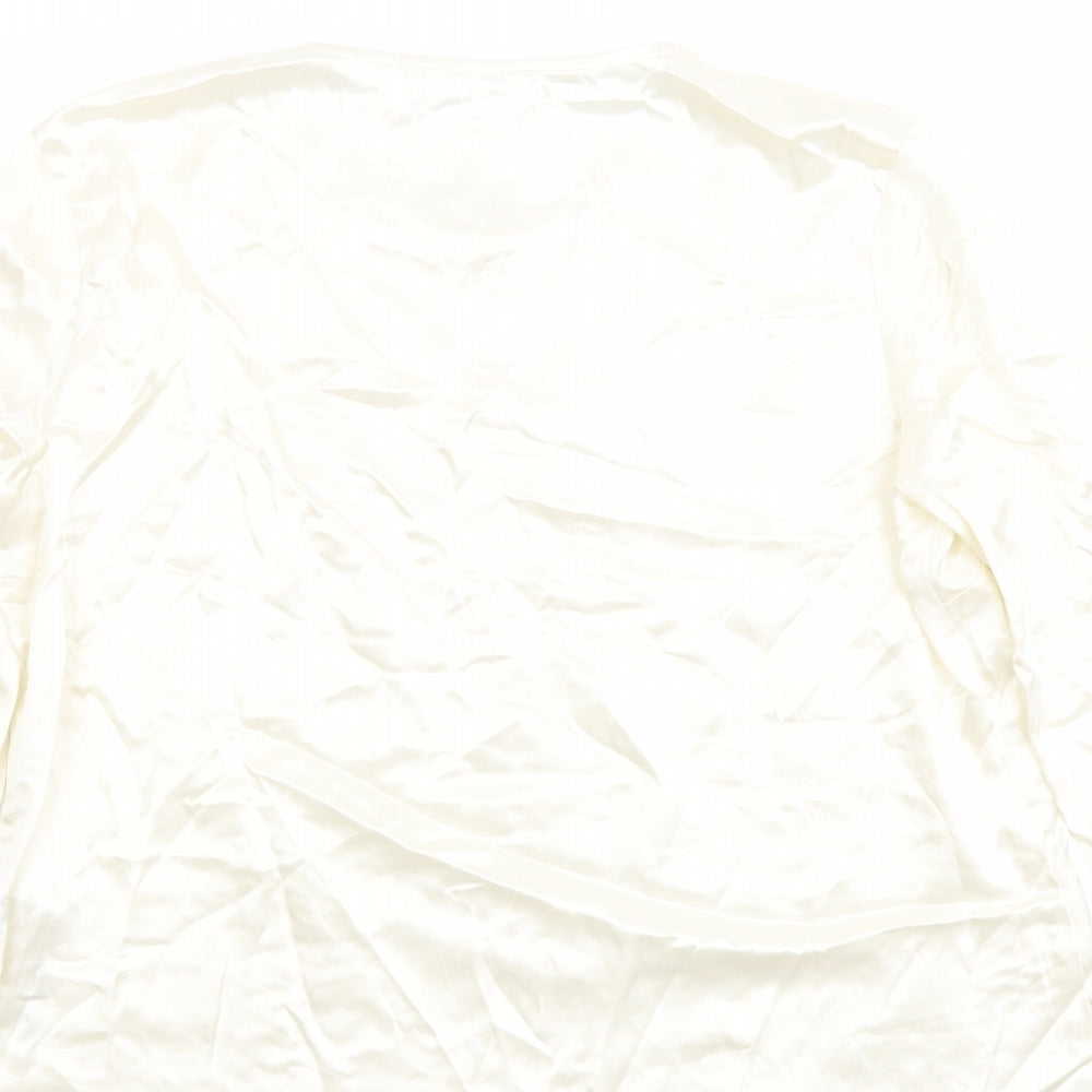 Finery Womens Ivory Viscose Basic Blouse Size 12 Roll Neck