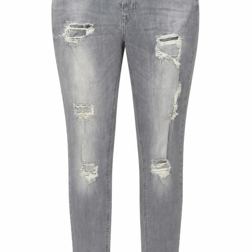 Denim & Co. Womens Grey Cotton Skinny Jeans Size 12 L29 in Regular Button