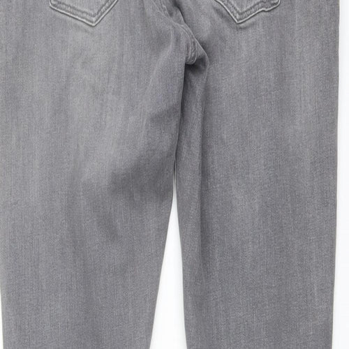 Denim & Co. Womens Grey Cotton Skinny Jeans Size 12 L29 in Regular Button