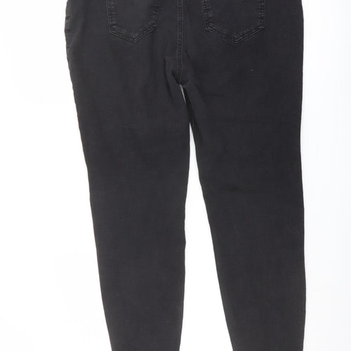 TU Womens Black Cotton Straight Jeans Size 18 L27 in Regular