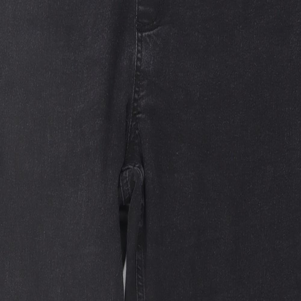 TU Womens Black Cotton Straight Jeans Size 18 L27 in Regular