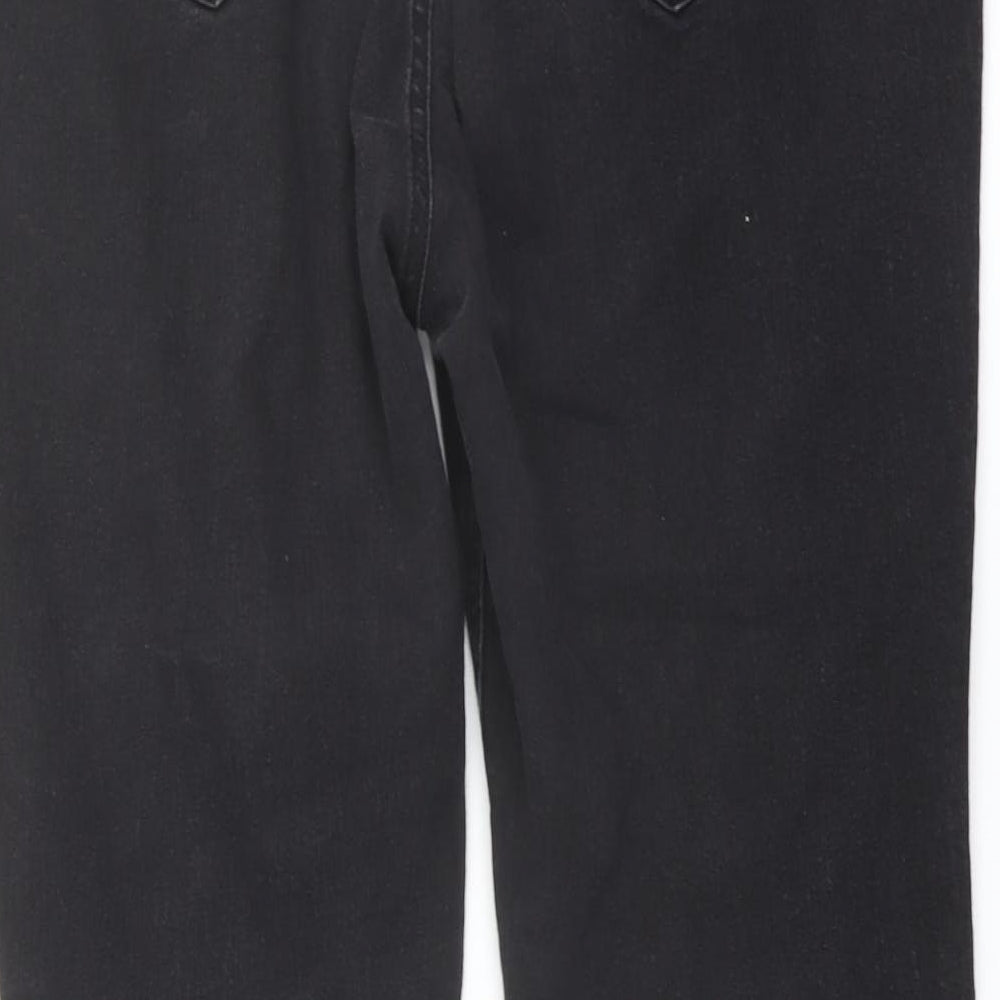TU Womens Black Cotton Straight Jeans Size 18 L27 in Regular