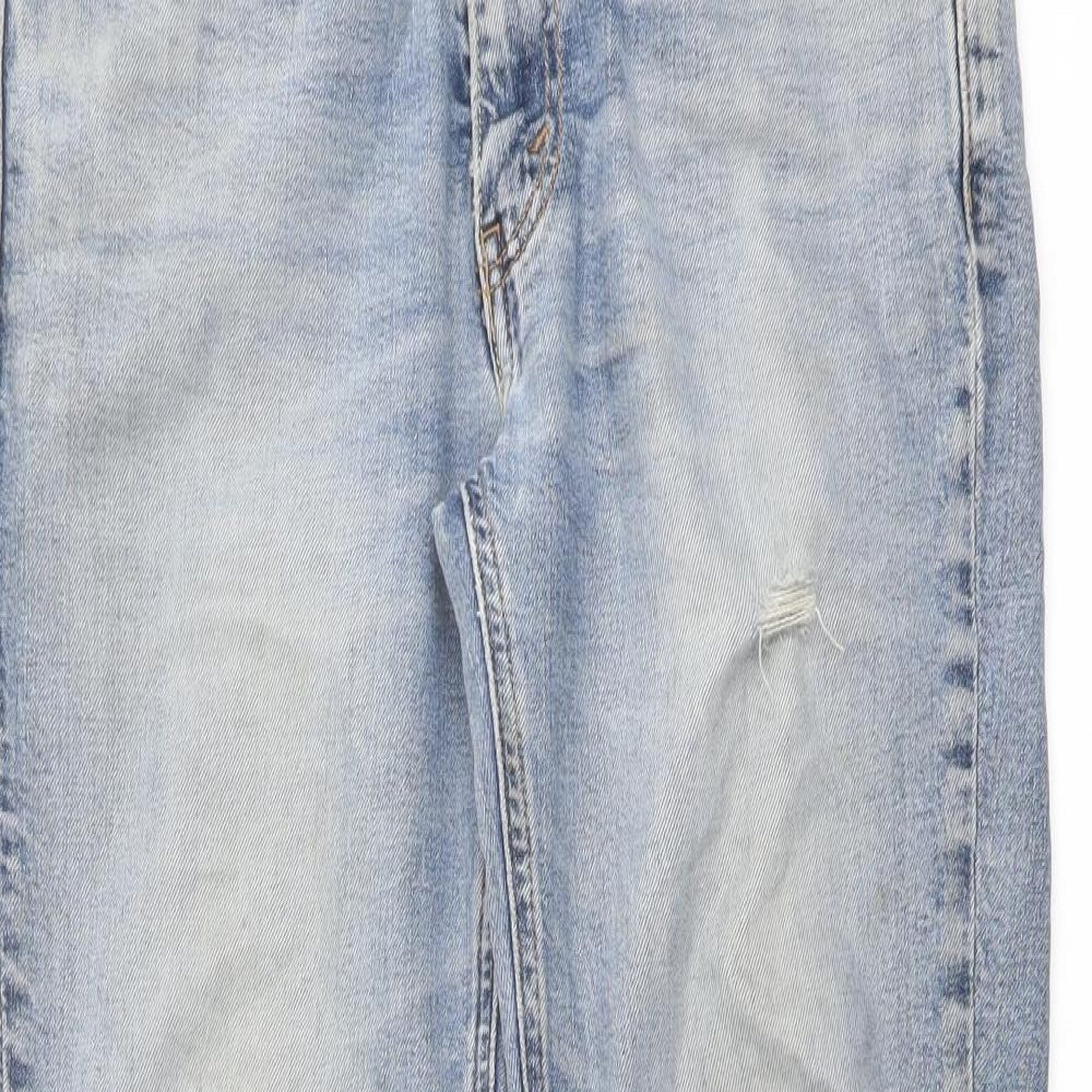 Levi's Mens Blue Cotton Straight Jeans Size 32 in L29 in Regular Button