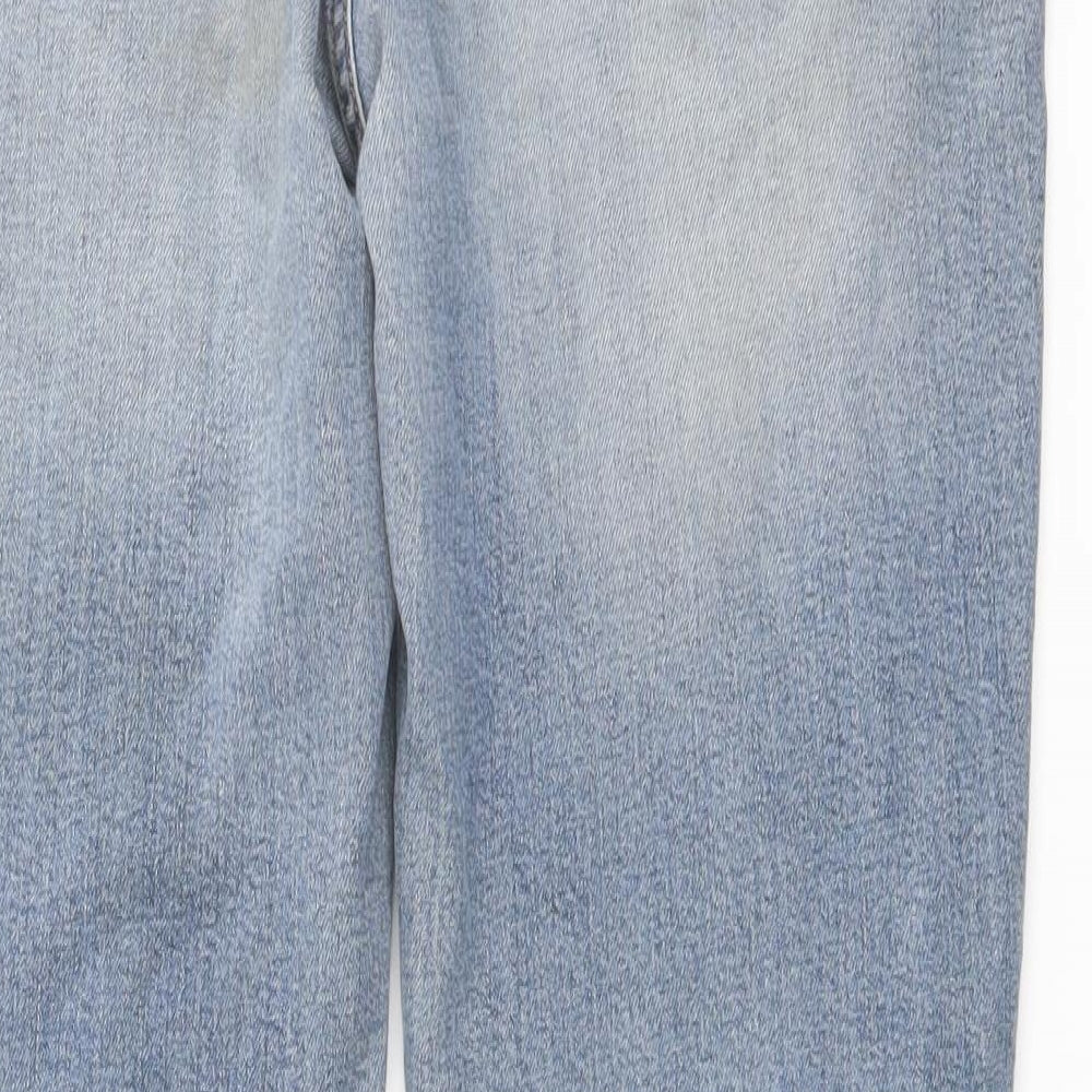 Levi's Mens Blue Cotton Straight Jeans Size 32 in L29 in Regular Button