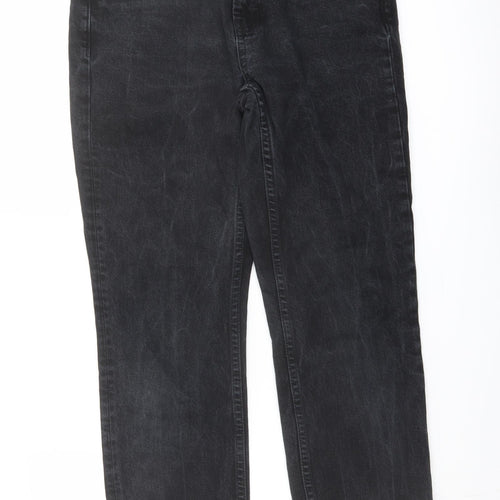Topshop Womens Blue Cotton Straight Jeans Size 30 in L26 in Regular Button