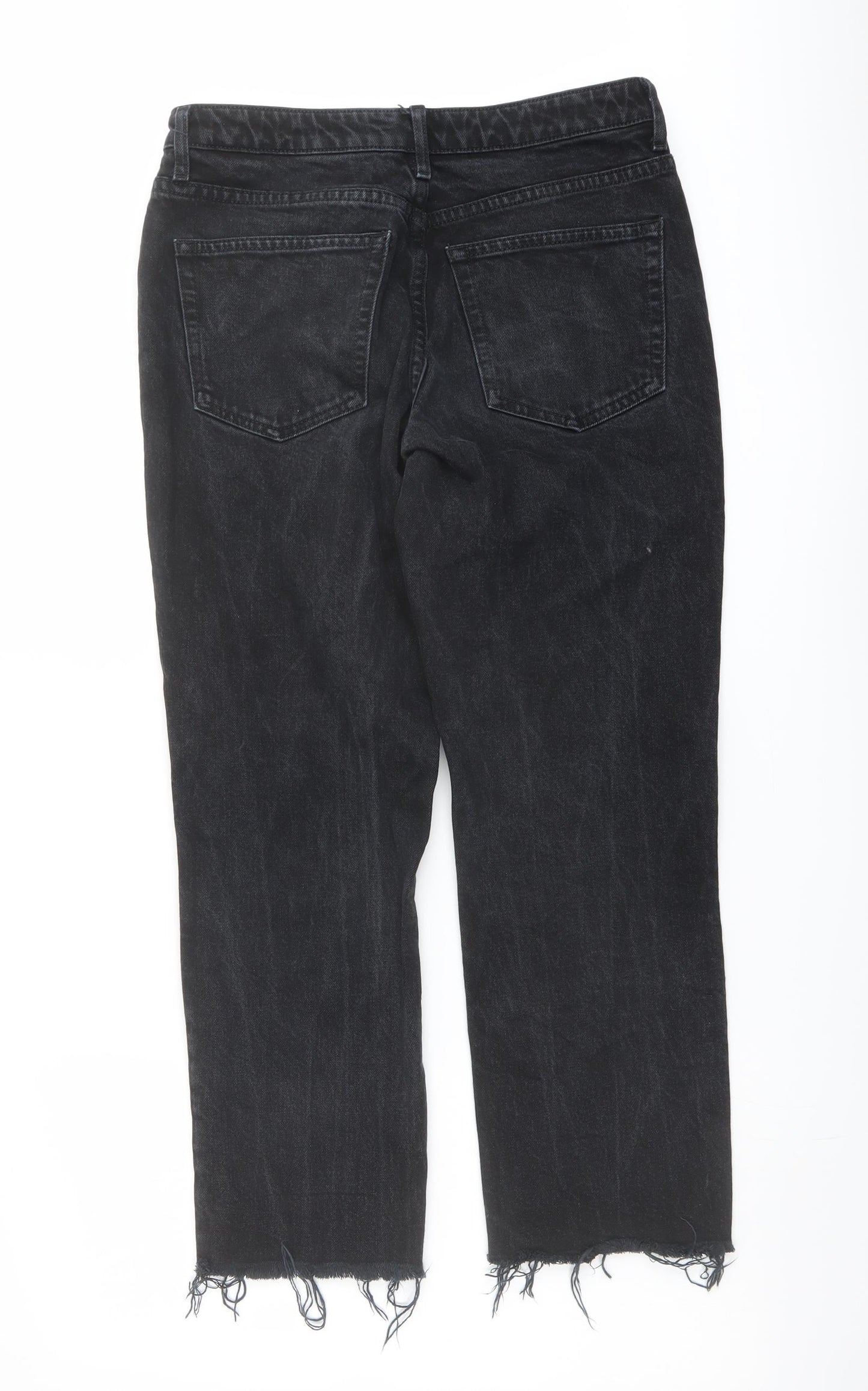 Topshop Womens Blue Cotton Straight Jeans Size 30 in L26 in Regular Button