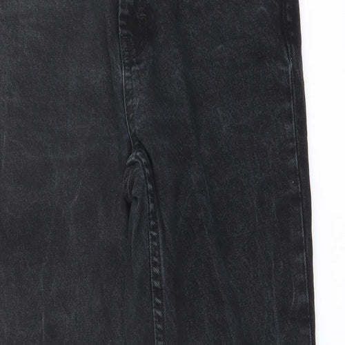 Topshop Womens Blue Cotton Straight Jeans Size 30 in L26 in Regular Button