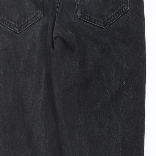 Topshop Womens Blue Cotton Straight Jeans Size 30 in L26 in Regular Button