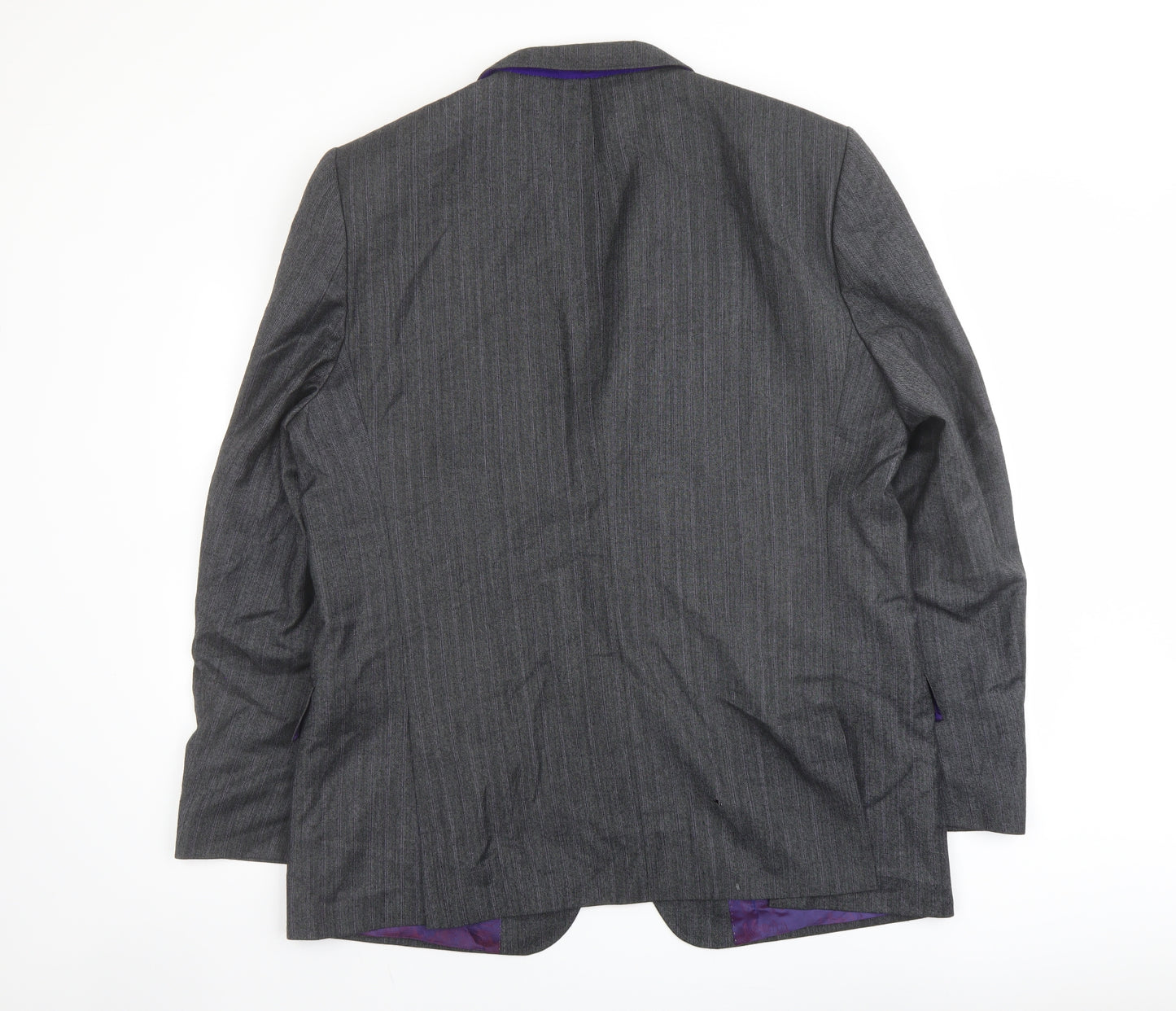 Ted Baker Mens Grey Striped Wool Jacket Suit Jacket Size 42 Regular