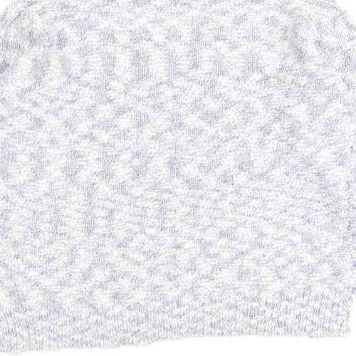 M&Co Womens Blue Round Neck Cotton Pullover Jumper Size 16