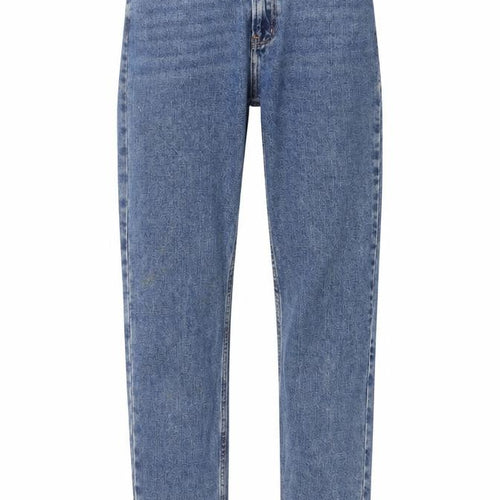 Denim & Co. Womens Blue Cotton Straight Jeans Size 8 L25 in Regular Button