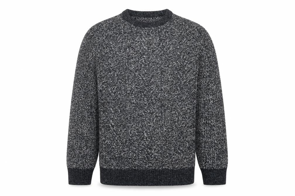 Marks and Spencer Mens Grey Round Neck Acrylic Pullover Jumper Size S Long Sleeve