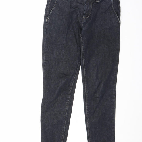 Benetton Jeans Womens Blue Cotton Straight Jeans Size 6 L25.5 in Regular Zip