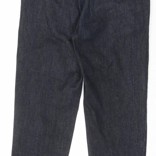 Benetton Jeans Womens Blue Cotton Straight Jeans Size 6 L25.5 in Regular Zip