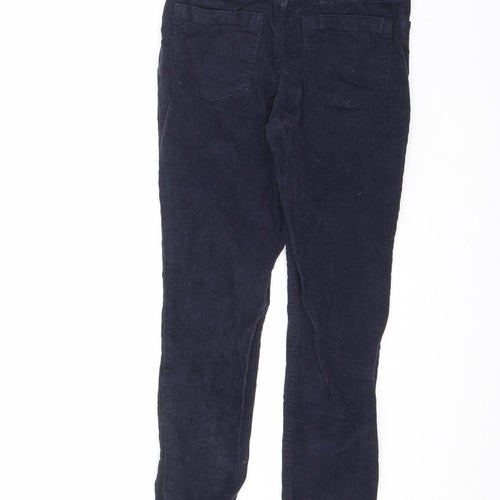 H&M Boys Blue Cotton Carrot Trousers Size 7-8 Years L20 in Regular Zip