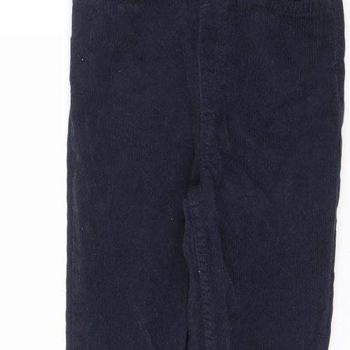 H&M Boys Blue Cotton Carrot Trousers Size 7-8 Years L20 in Regular Zip