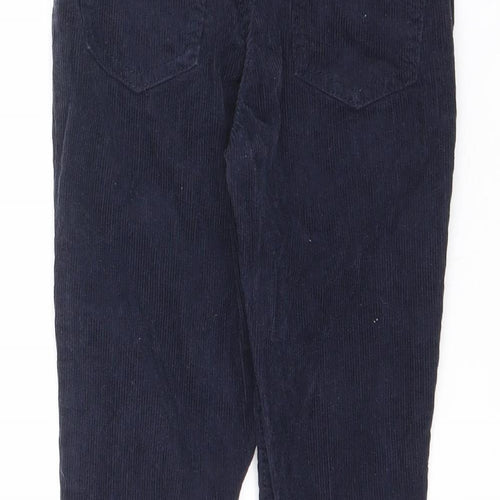 H&M Boys Blue Cotton Carrot Trousers Size 7-8 Years L20 in Regular Zip